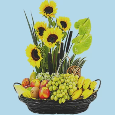 Arreglo frutal girasol